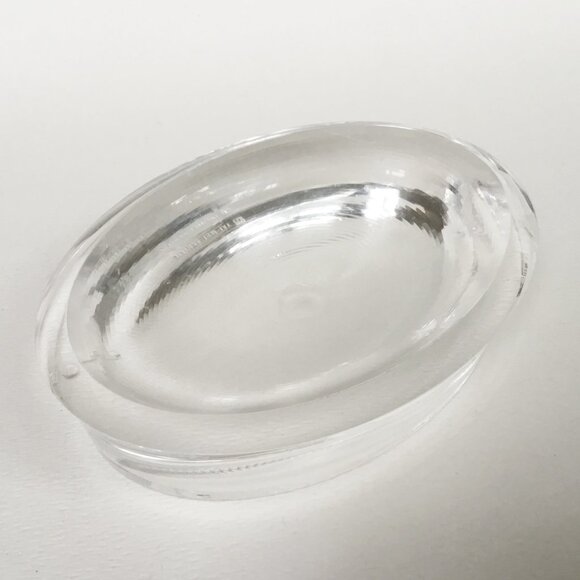 Acrylic Oval Tai Mei Ribbed Thick Chunky Trinket Soap Dish - Picture 6 of 7